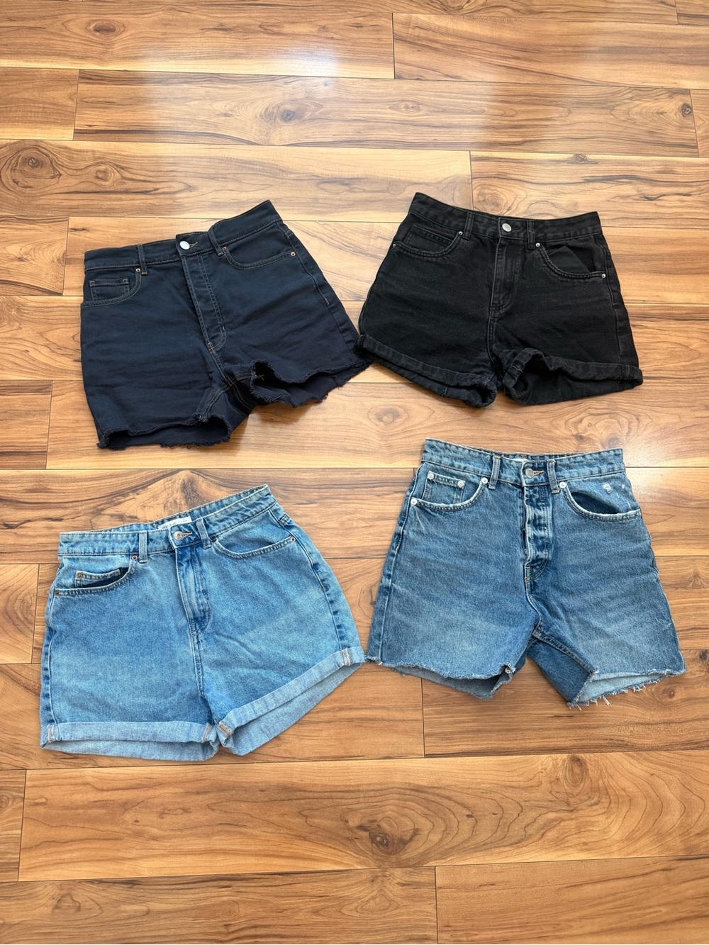 Bundle Denim Shorts - Black & Blue Styles